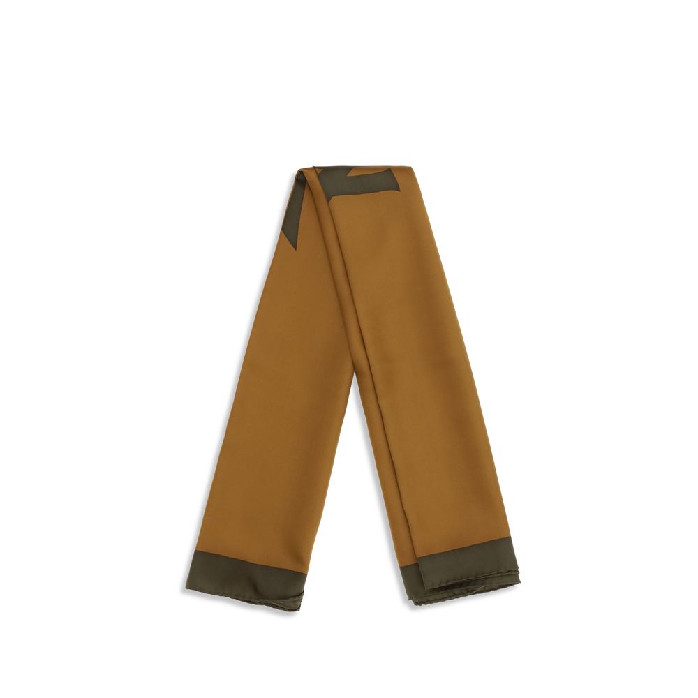 Saint Laurent Brown Silk Scarf for Women