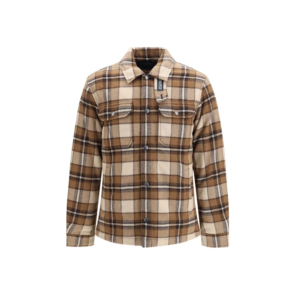 Woolrich Brown Wool Oves Aries Full-Length Jacket for Men
