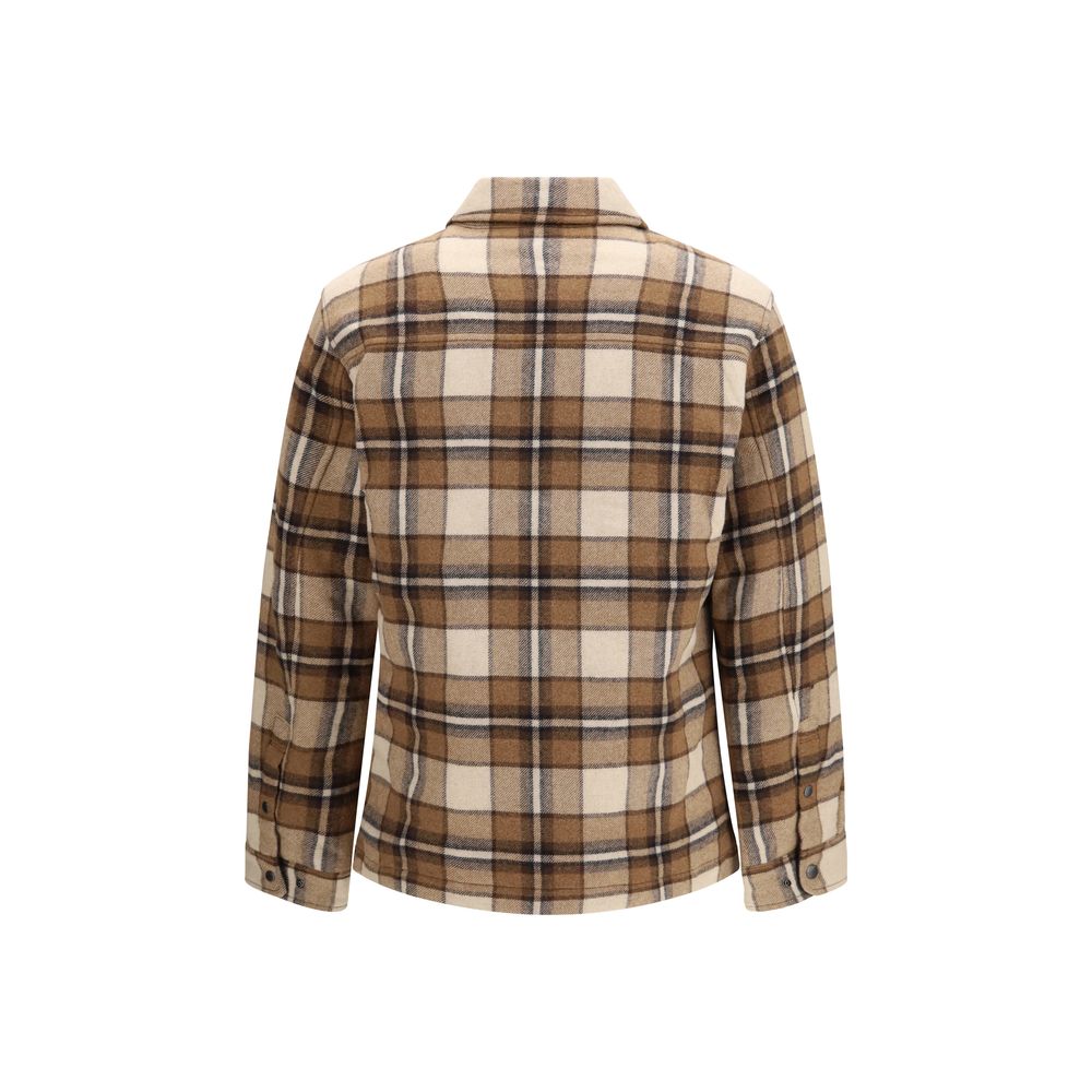 Woolrich Brown Wool Oves Aries Full-Length Jacket for Men