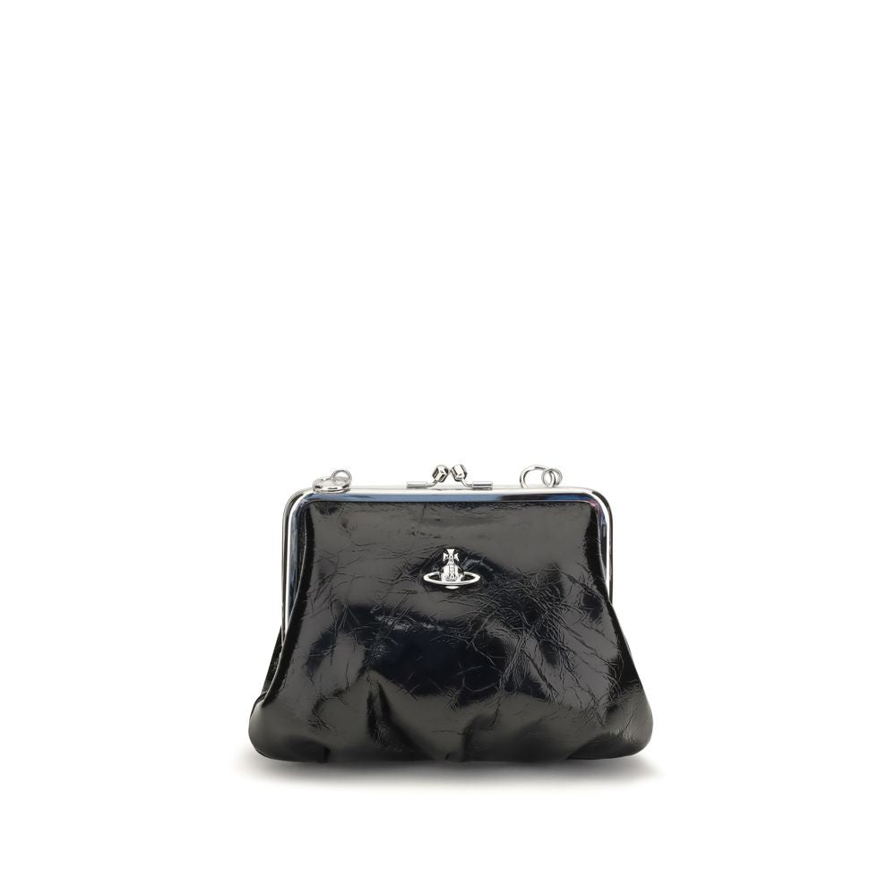 Vivienne Westwood Black Calf Leather Bos Taurus Wallet for Women