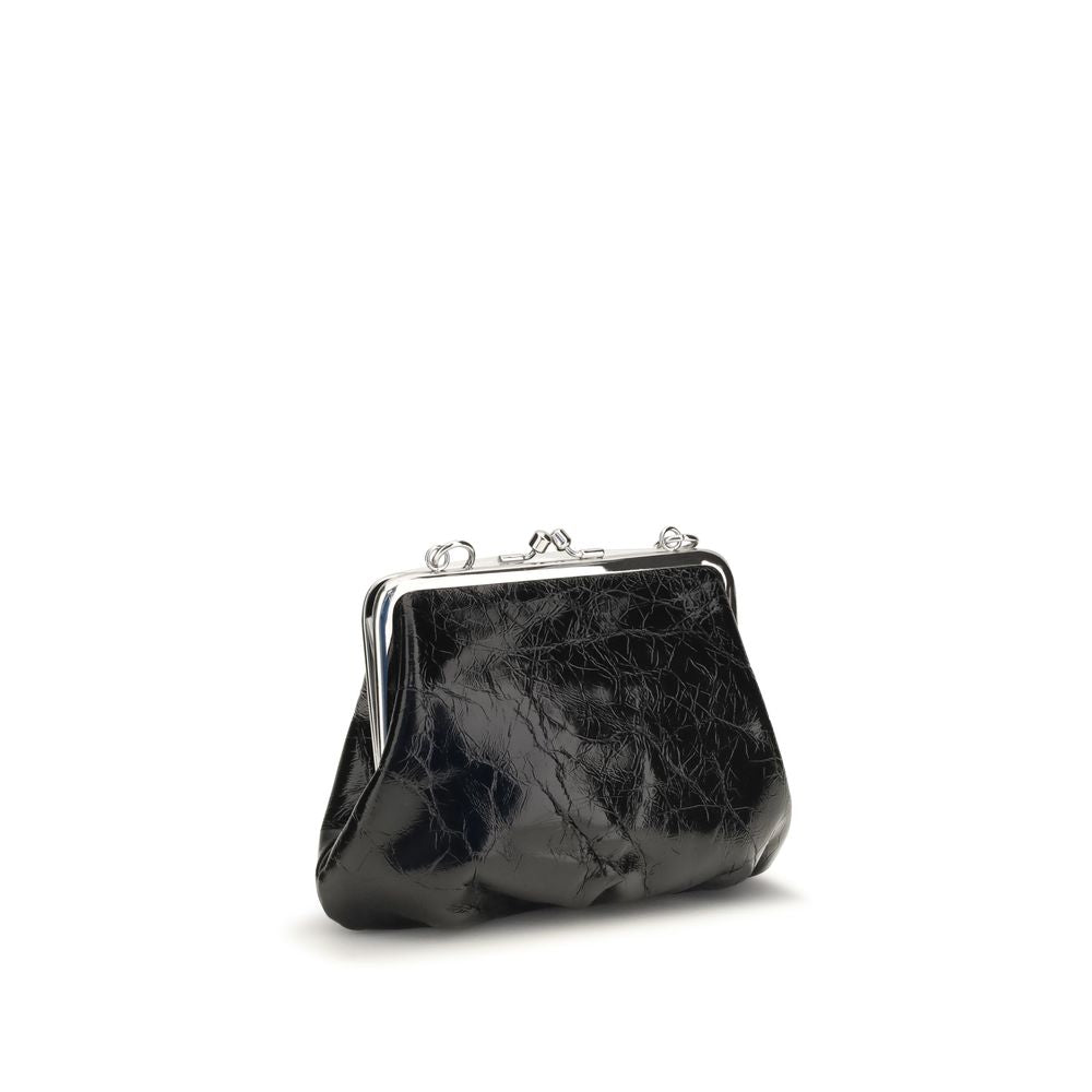 Vivienne Westwood Black Calf Leather Bos Taurus Wallet for Women