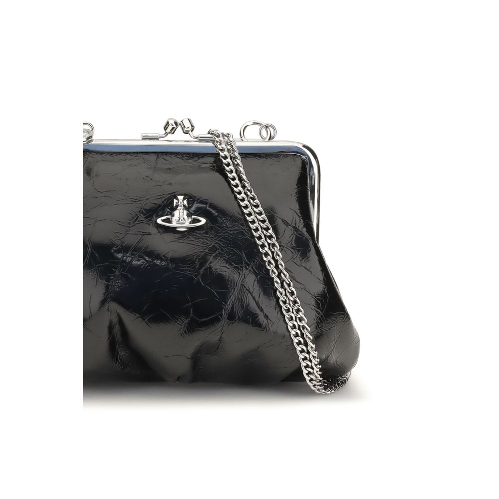Vivienne Westwood Black Calf Leather Bos Taurus Wallet for Women