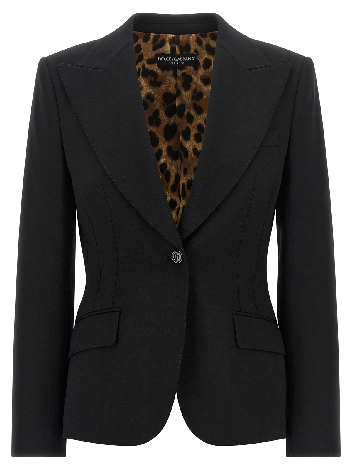 Dolce & Gabbana Black Virgin Wool Blazer for Women