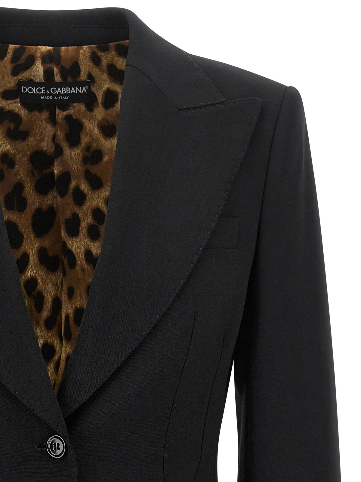 Dolce & Gabbana Black Virgin Wool Blazer for Women