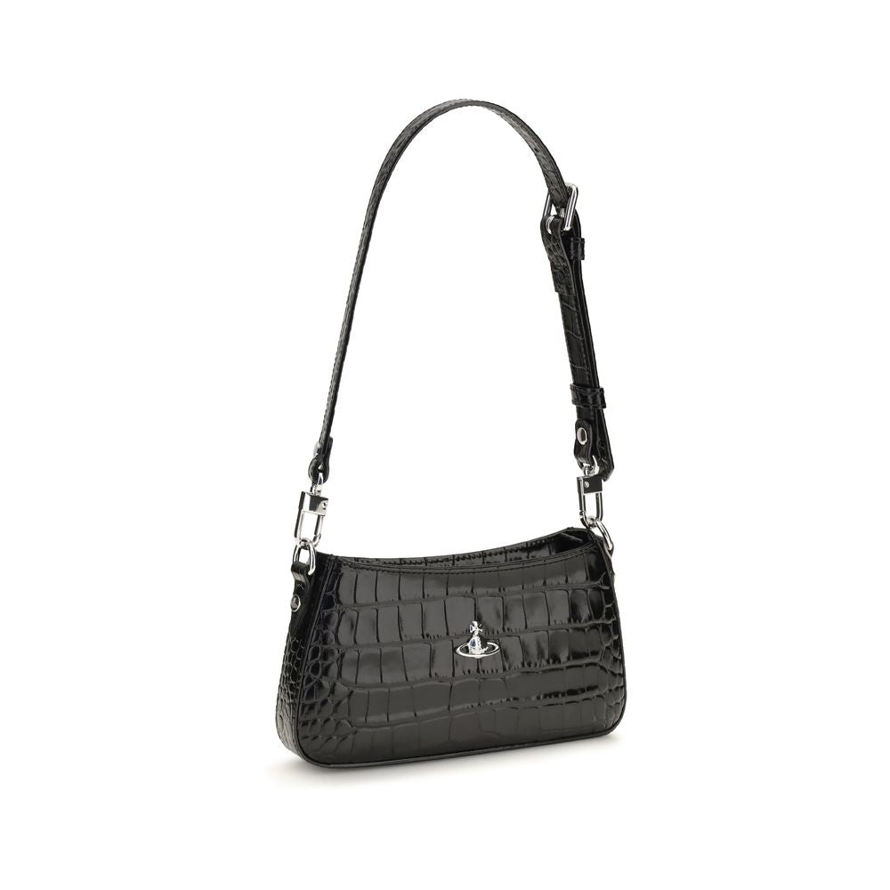 Vivienne Westwood Black Calf Leather Bos Taurus Shoulder Bag for Women