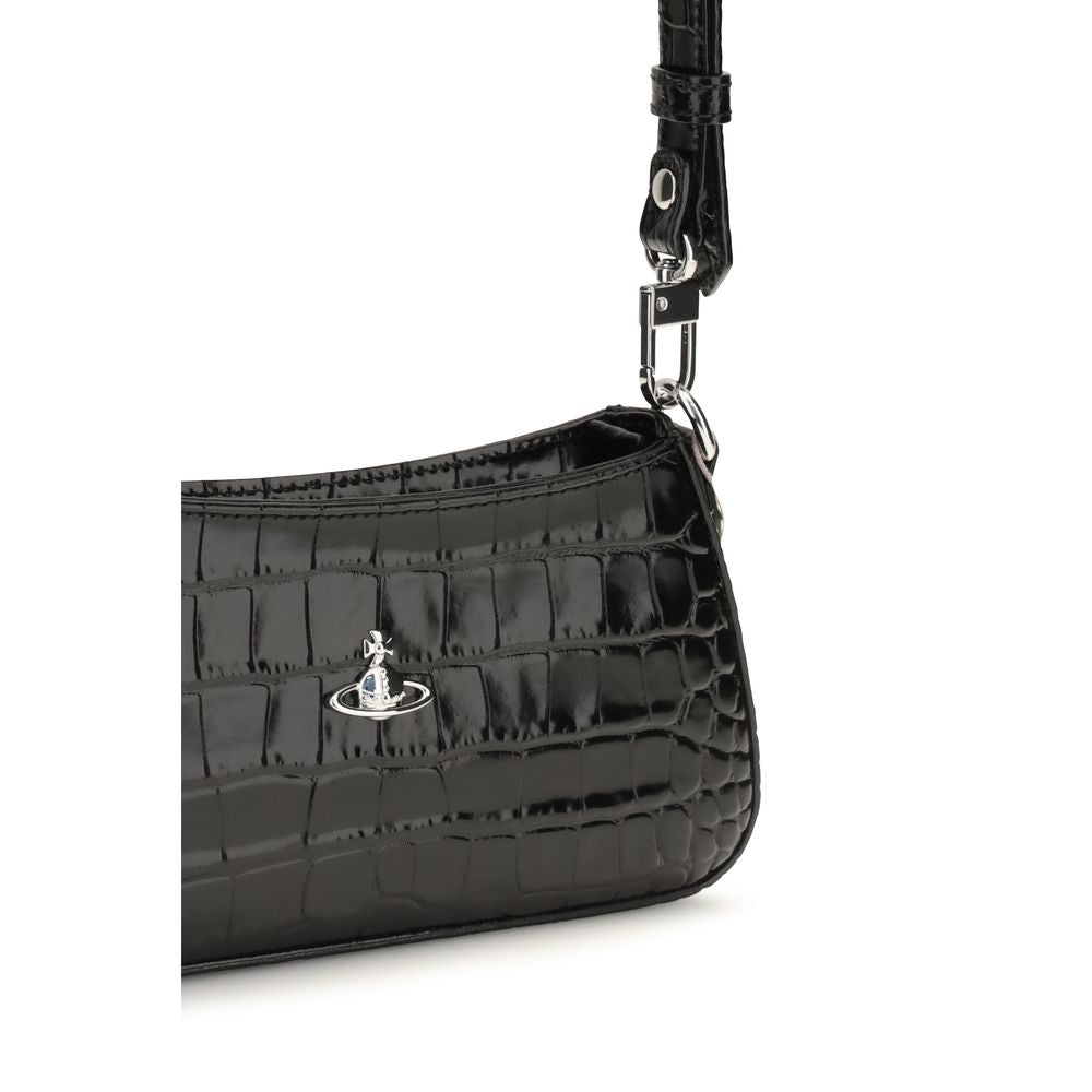 Vivienne Westwood Black Calf Leather Bos Taurus Shoulder Bag for Women