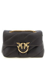 PINKO Black Lamb Leather Crossbody Bag for Women