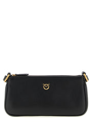PINKO Black Goatskin Crossbody Bag