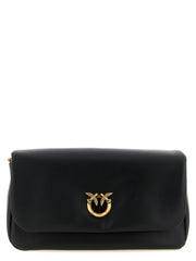 PINKO Black Lamb Leather Crossbody Bag
