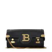 Balmain Black Leather Clutch Bag