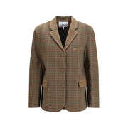 Ganni Brown Recycled Wool Blazer