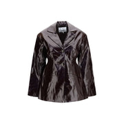 Ganni Bordeaux Polyethylene Full-Length Jacket
