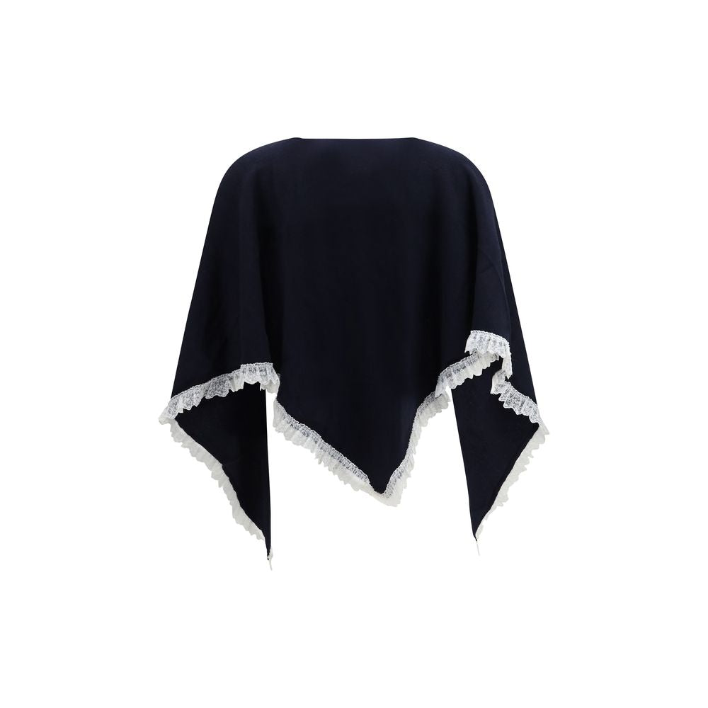 Ganni Black Wool Oves Aries Scarf for Women