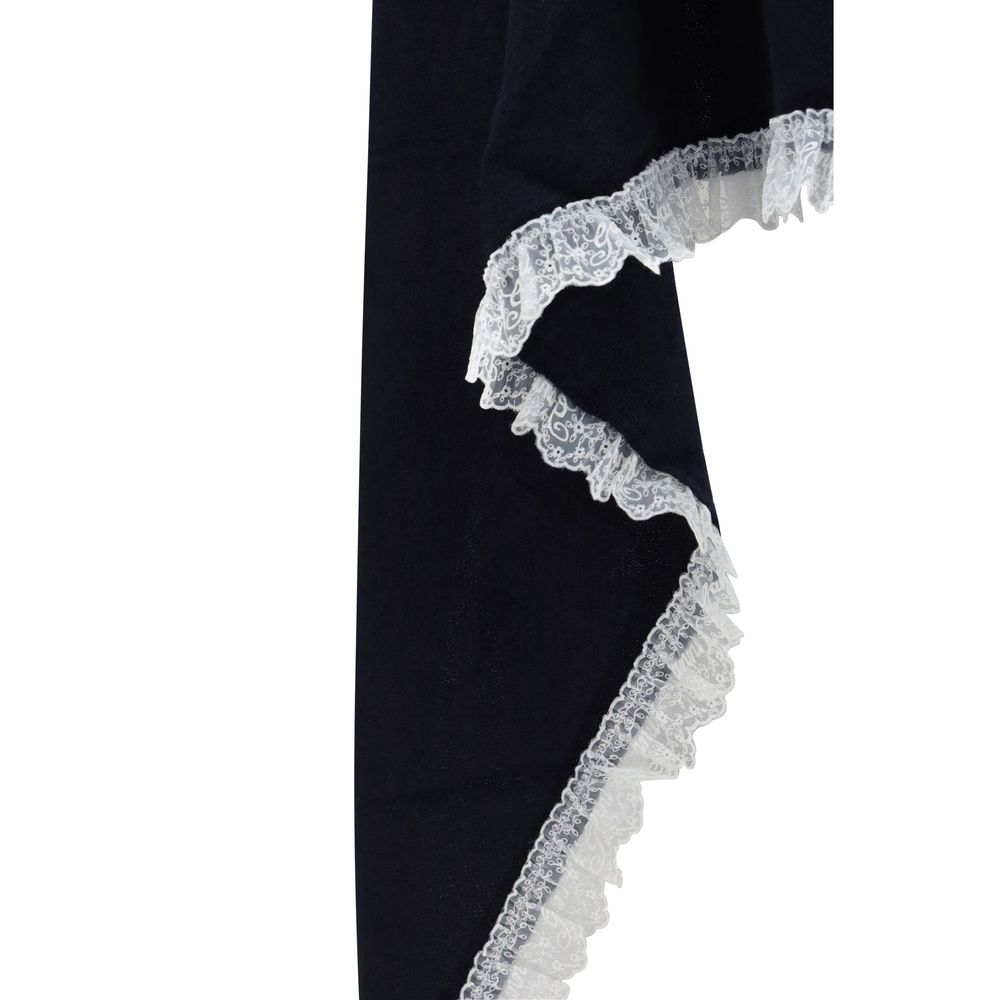 Ganni Black Wool Oves Aries Scarf for Women