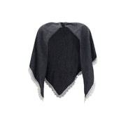 Ganni Gray Wool Oves Aries Scarf for Women