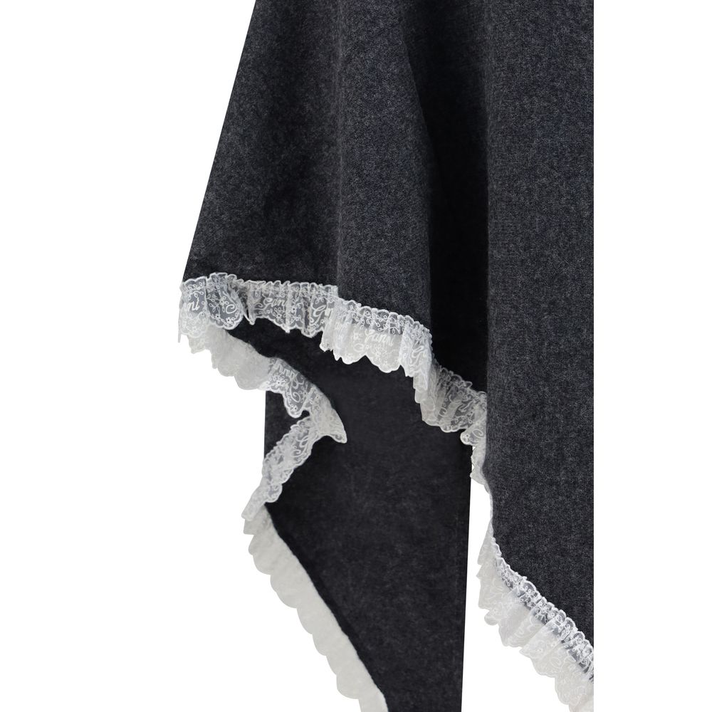 Ganni Gray Wool Oves Aries Scarf for Women