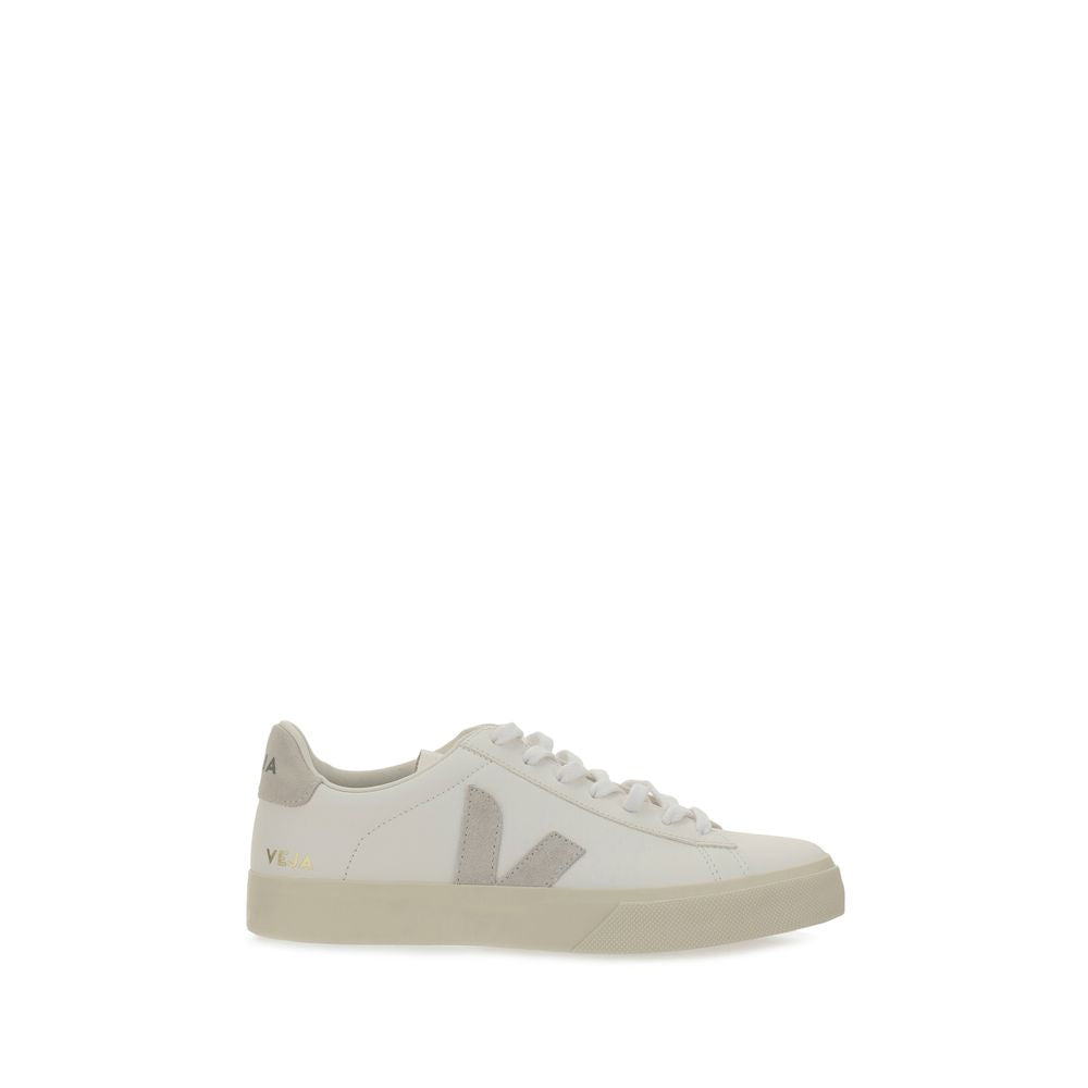 Veja White Calf Leather Bos Taurus Low Top Sneakers for Men