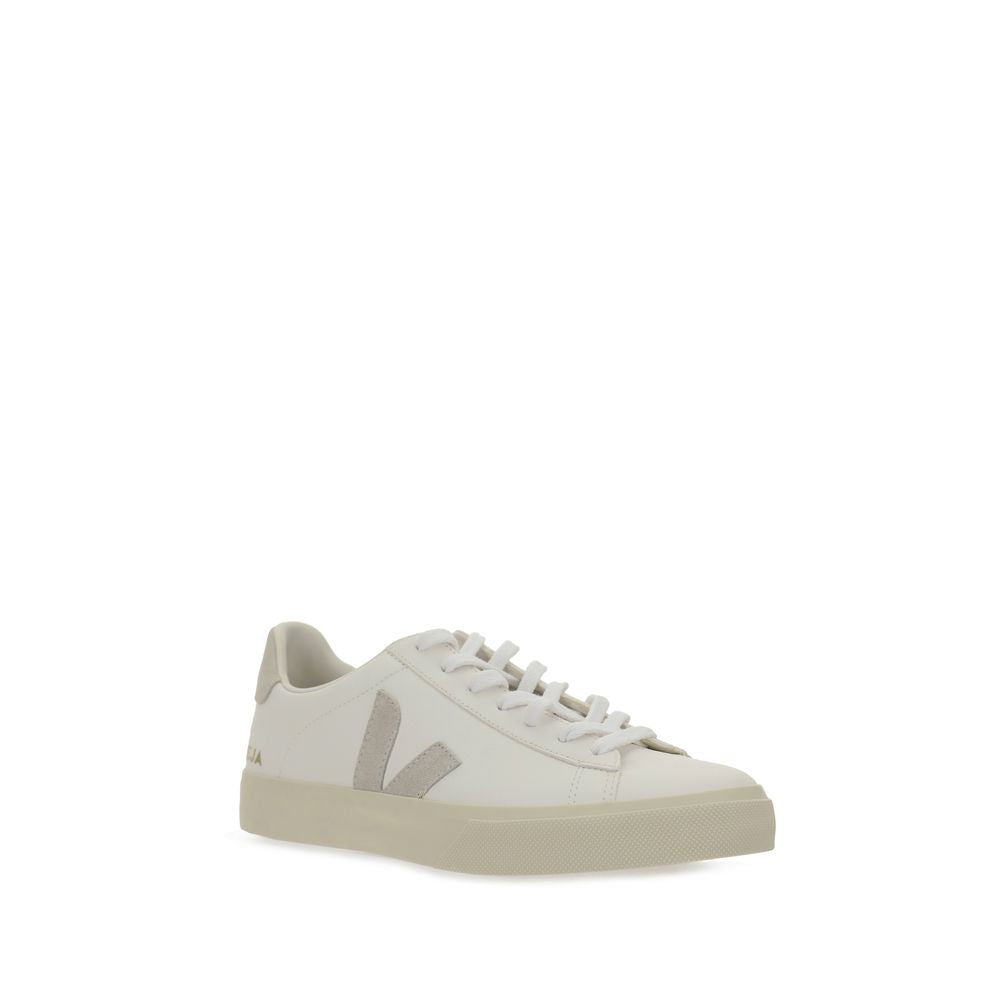 Veja White Calf Leather Bos Taurus Low Top Sneakers for Men