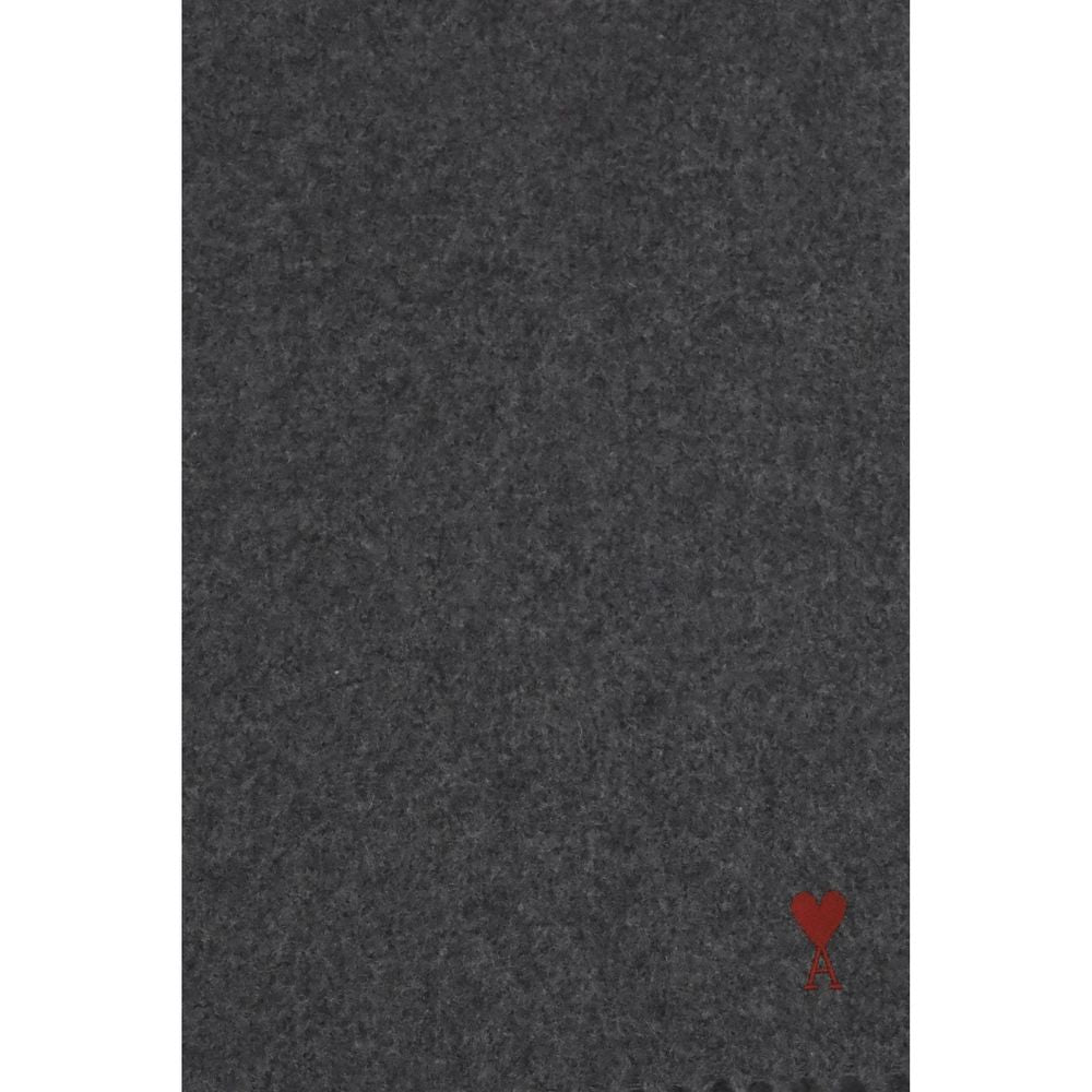Ami Paris Gray Wool Oves Aries Foulard for Men