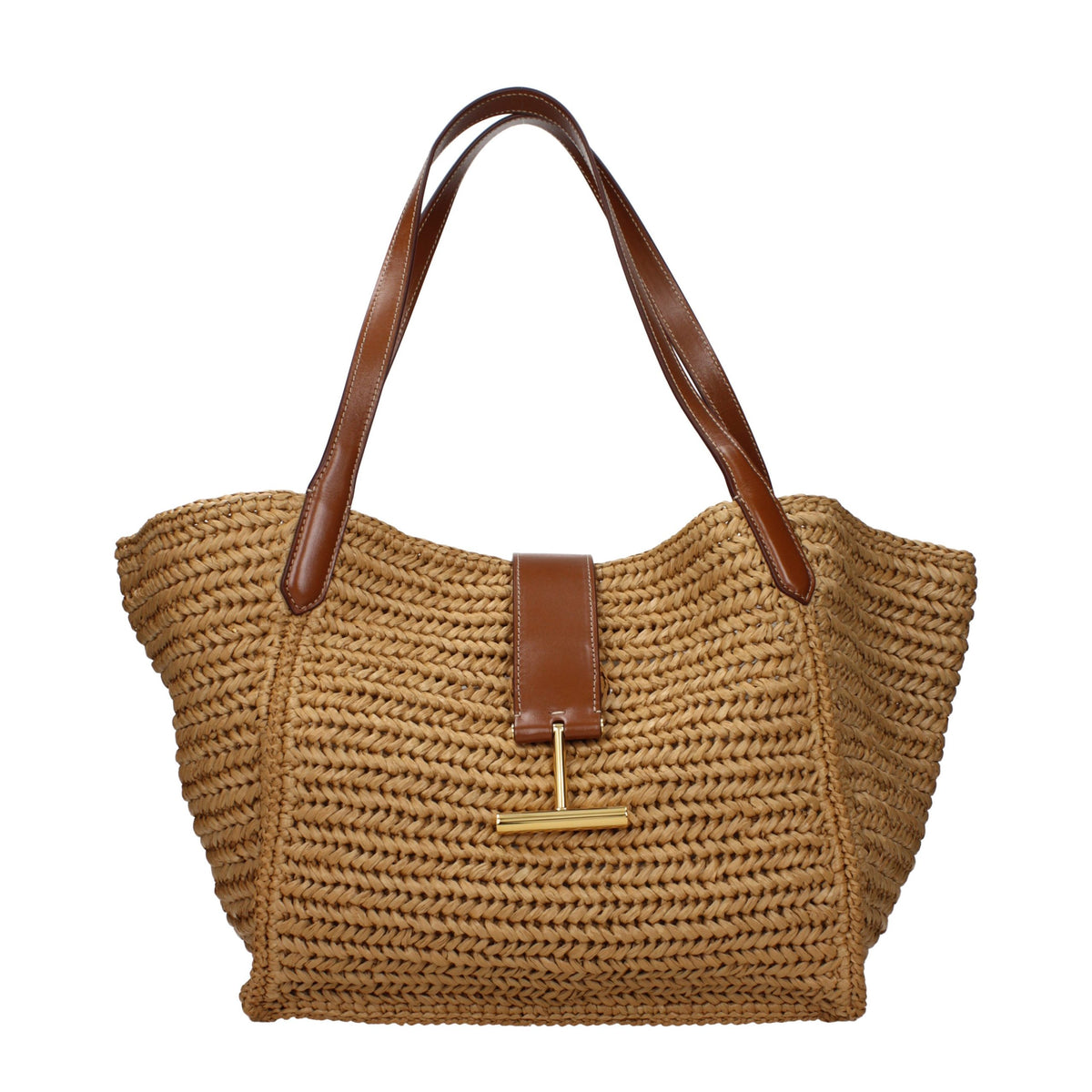 Tom Ford Beige Raffia Shoulder Bag for Women