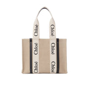 Chloé Beige Linen Tote Bag