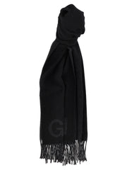 Ganni Black Wool Scarf