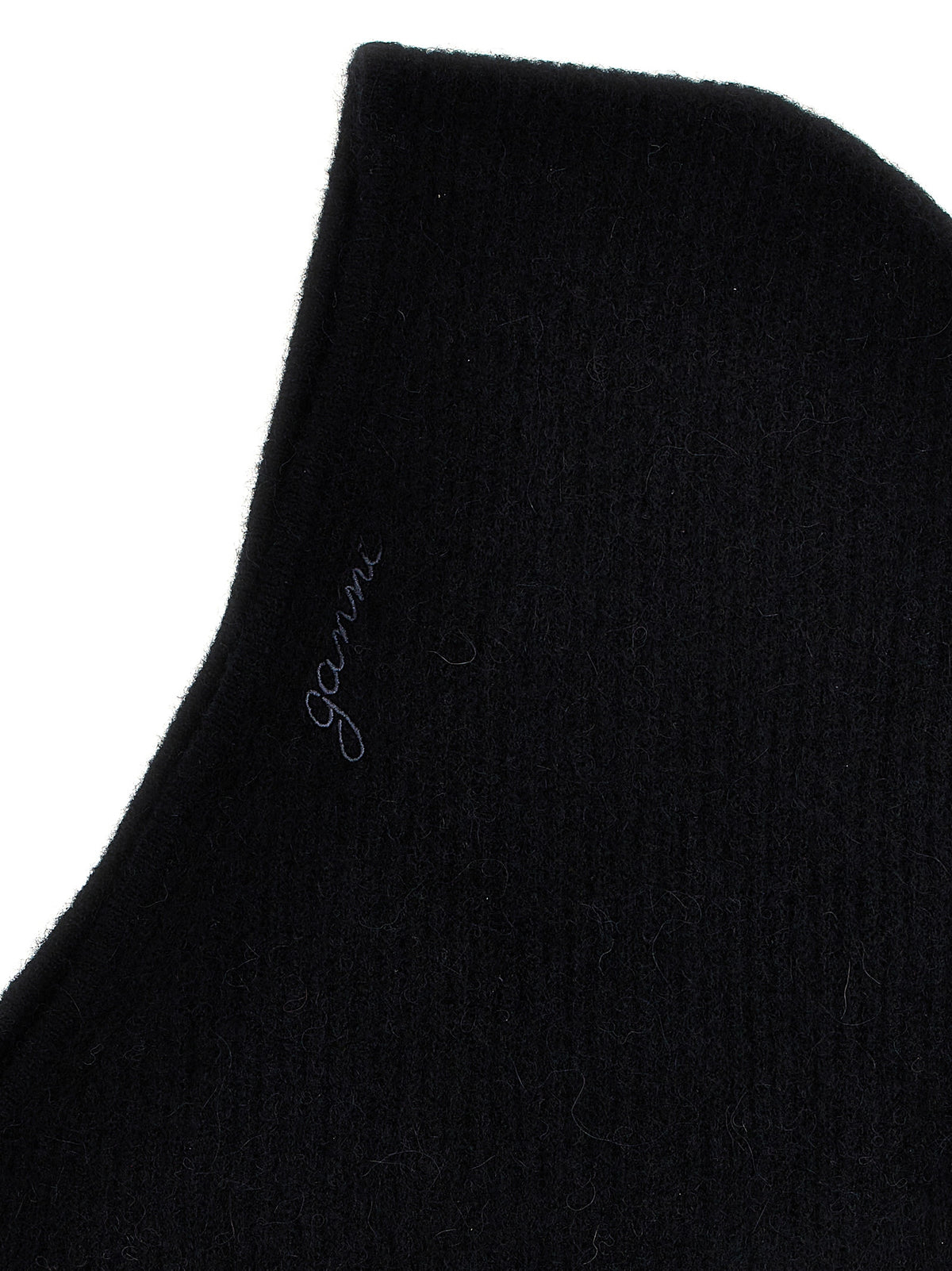 Ganni Black Wool Hat