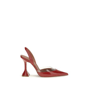 Amina Muaddi Red Goatskin High Heel Pumps for Women