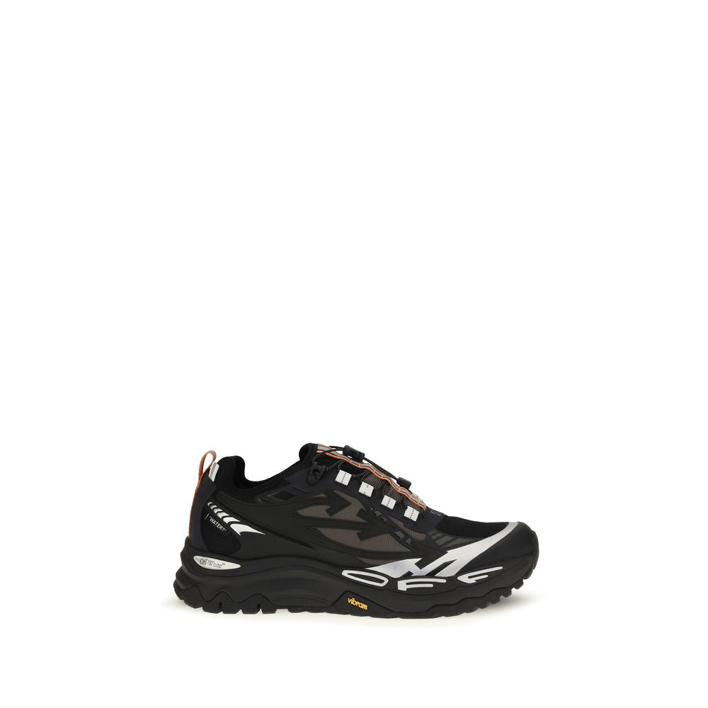 Off-White Black Polyester Athletic Sneakers for Men