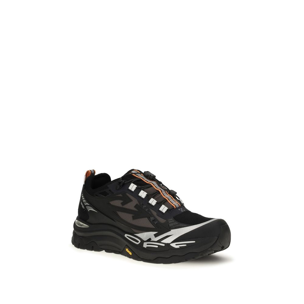 Off-White Black Polyester Athletic Sneakers for Men