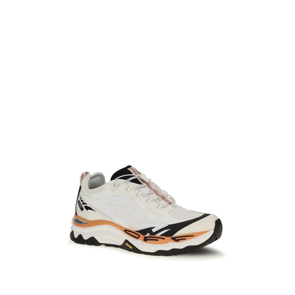 Off-White Multicolor Polyester Athletic Sneakers for Men