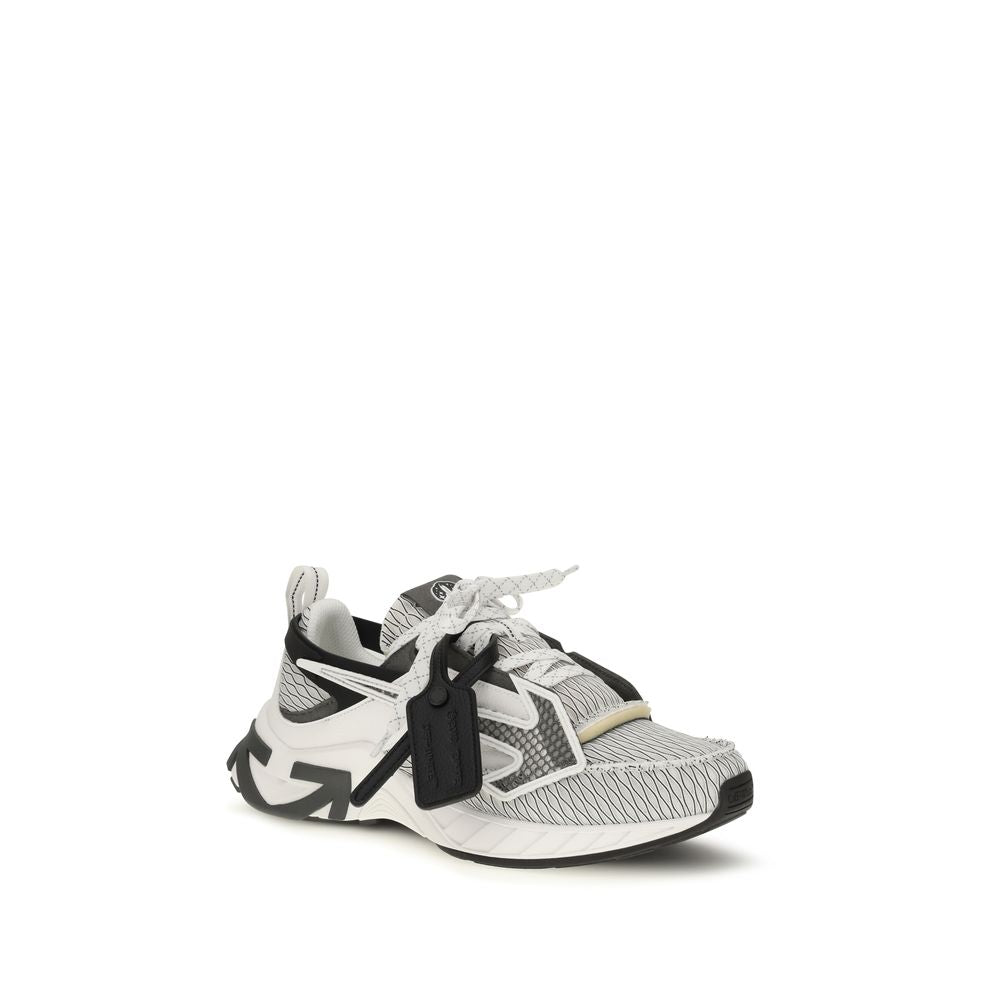 Off-White Multicolor Fabric Athletic Sneakers for Men