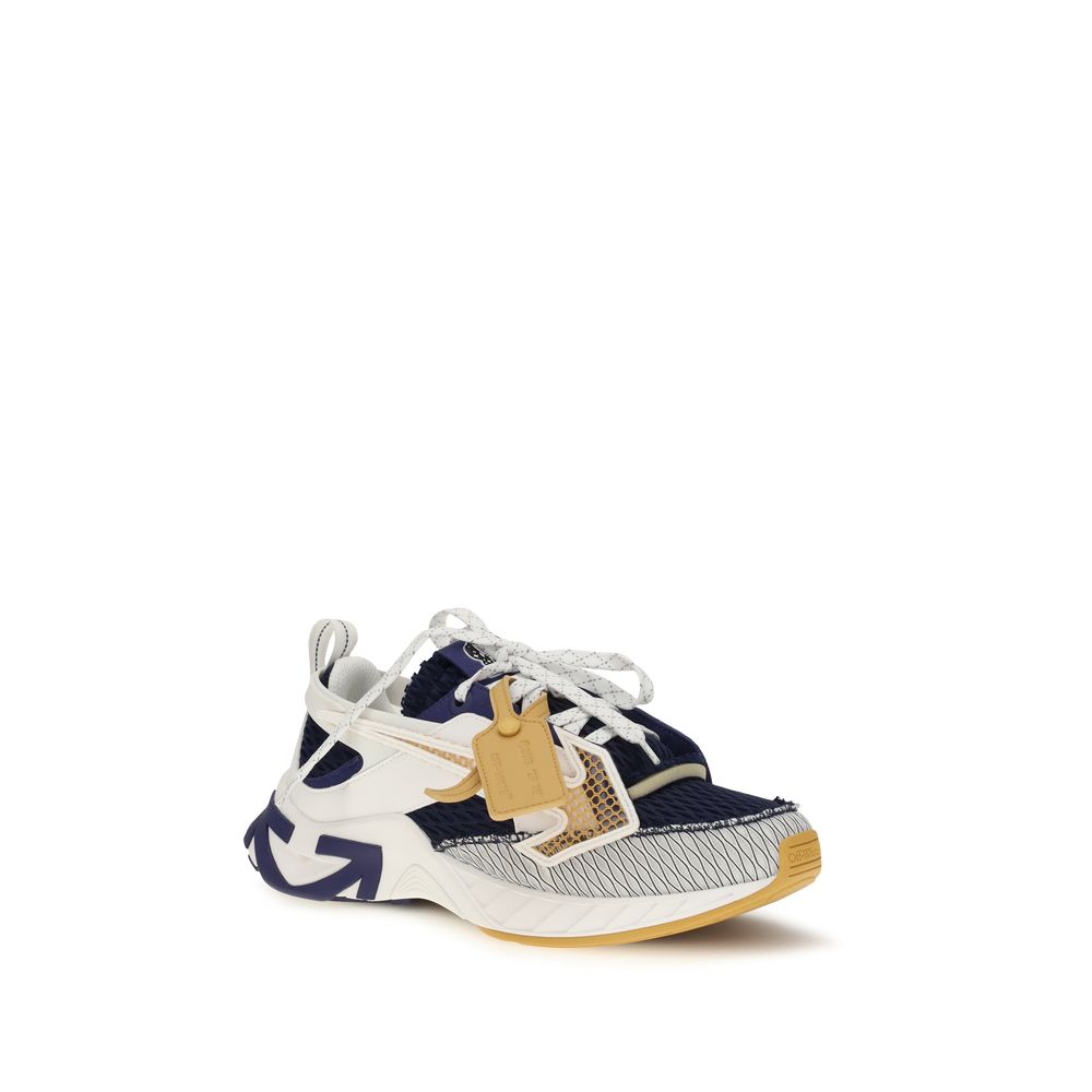 Off-White Multicolor Fabric Athletic Sneakers for Men