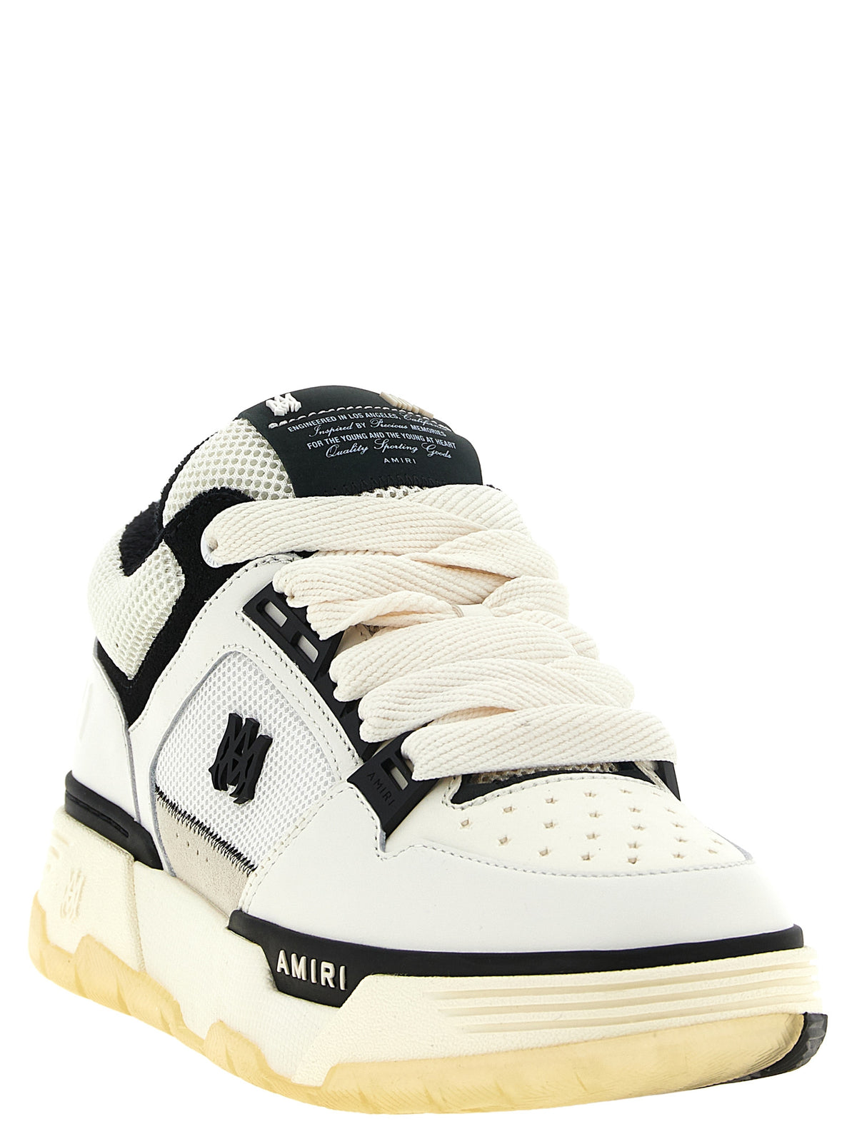 Amiri White Calfskin Chunky Sneakers for Men