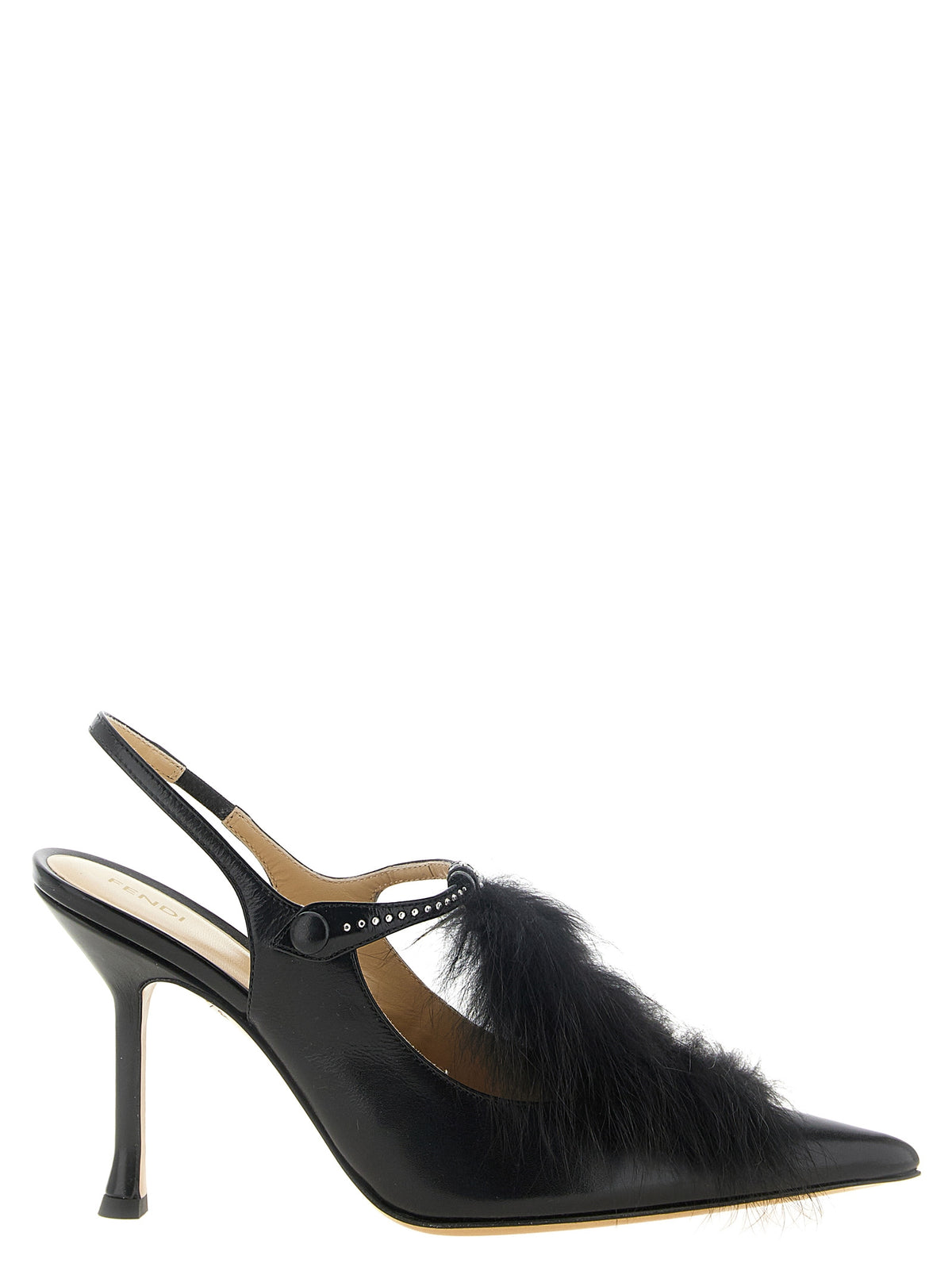 Fendi Black Calfskin High Heel Pumps for Women
