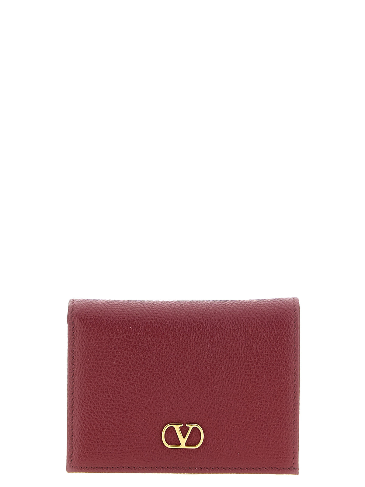 Valentino Garavani Bordeaux Calfskin Cardholder for Women