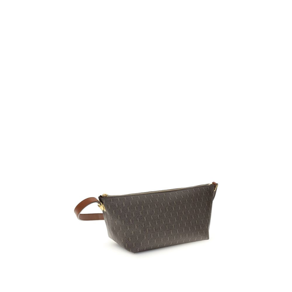 Saint Laurent Brown Leather Shoulder Bag for Men