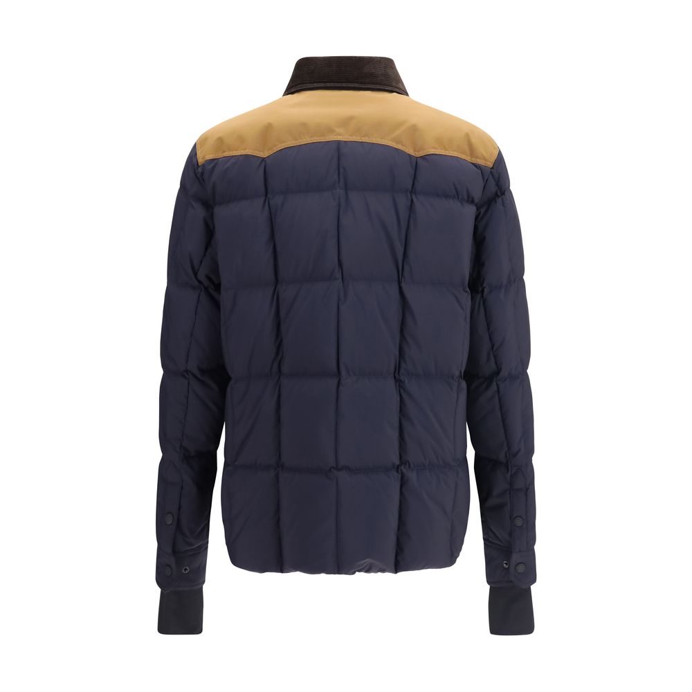 Moncler Grenoble Blue Polyamide Full-Length Jacket for Men
