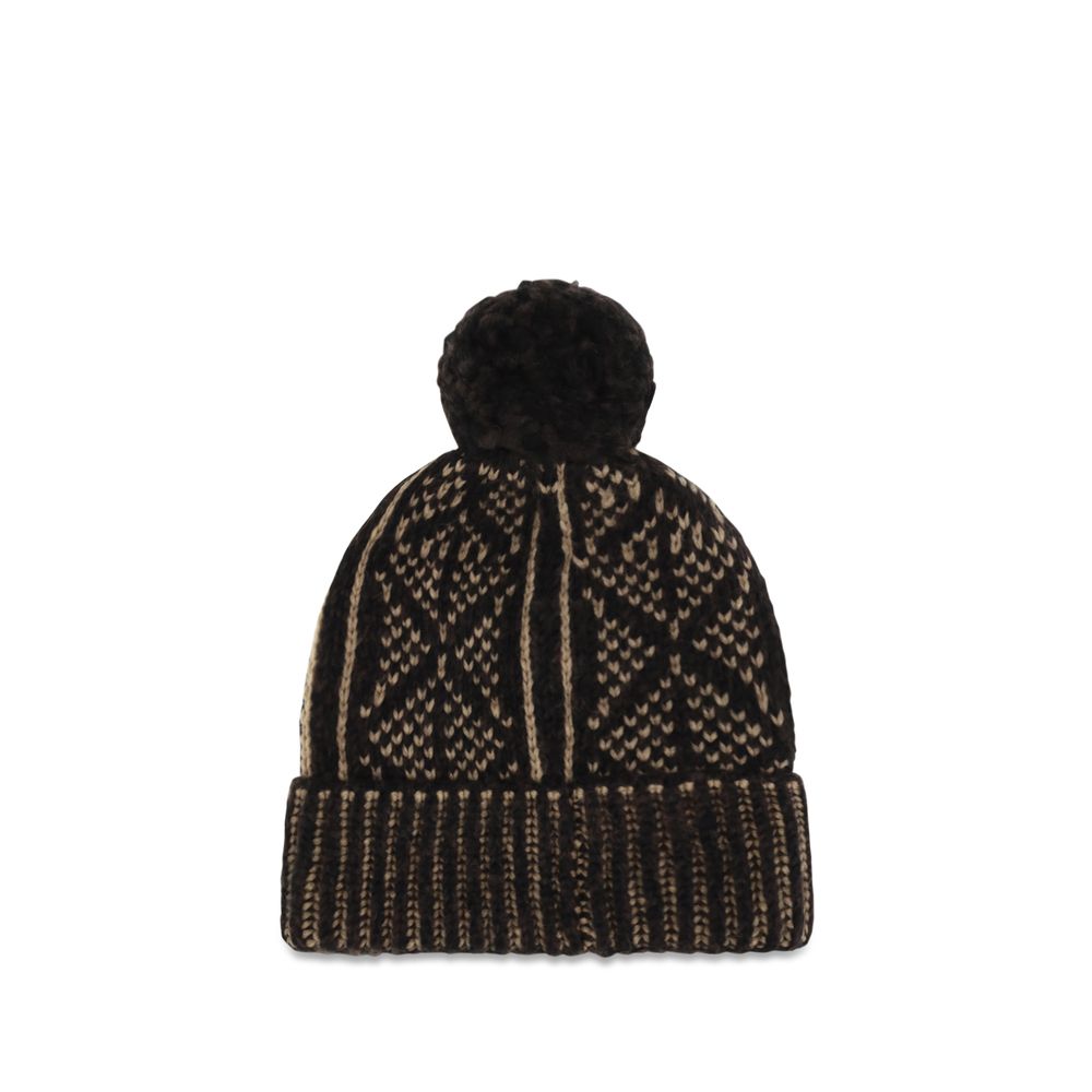 Moncler Grenoble Brown Alpaca Vicugna Pacos Beanie