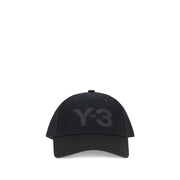 Y-3 Black Cotton Cap (Baseball Hat)