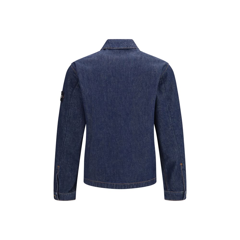 Stone Island Blue Cotton Denim Jacket for Men