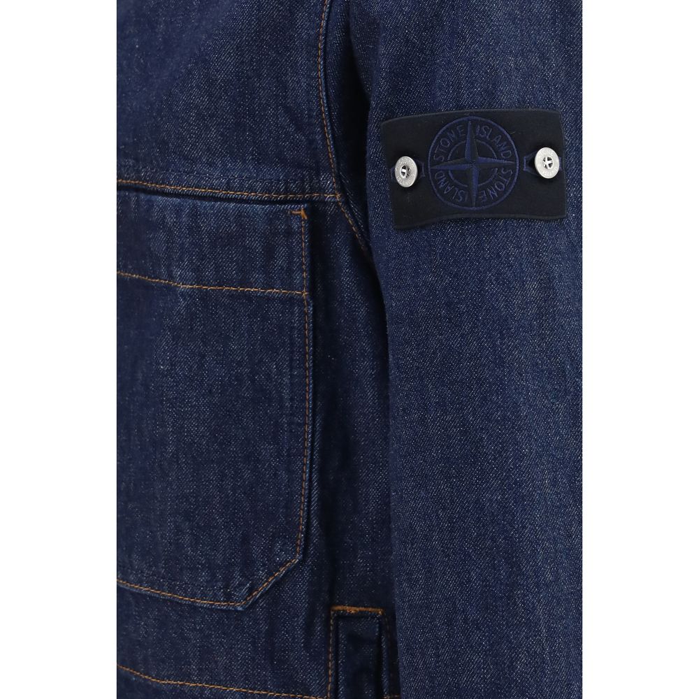 Stone Island Blue Cotton Denim Jacket for Men