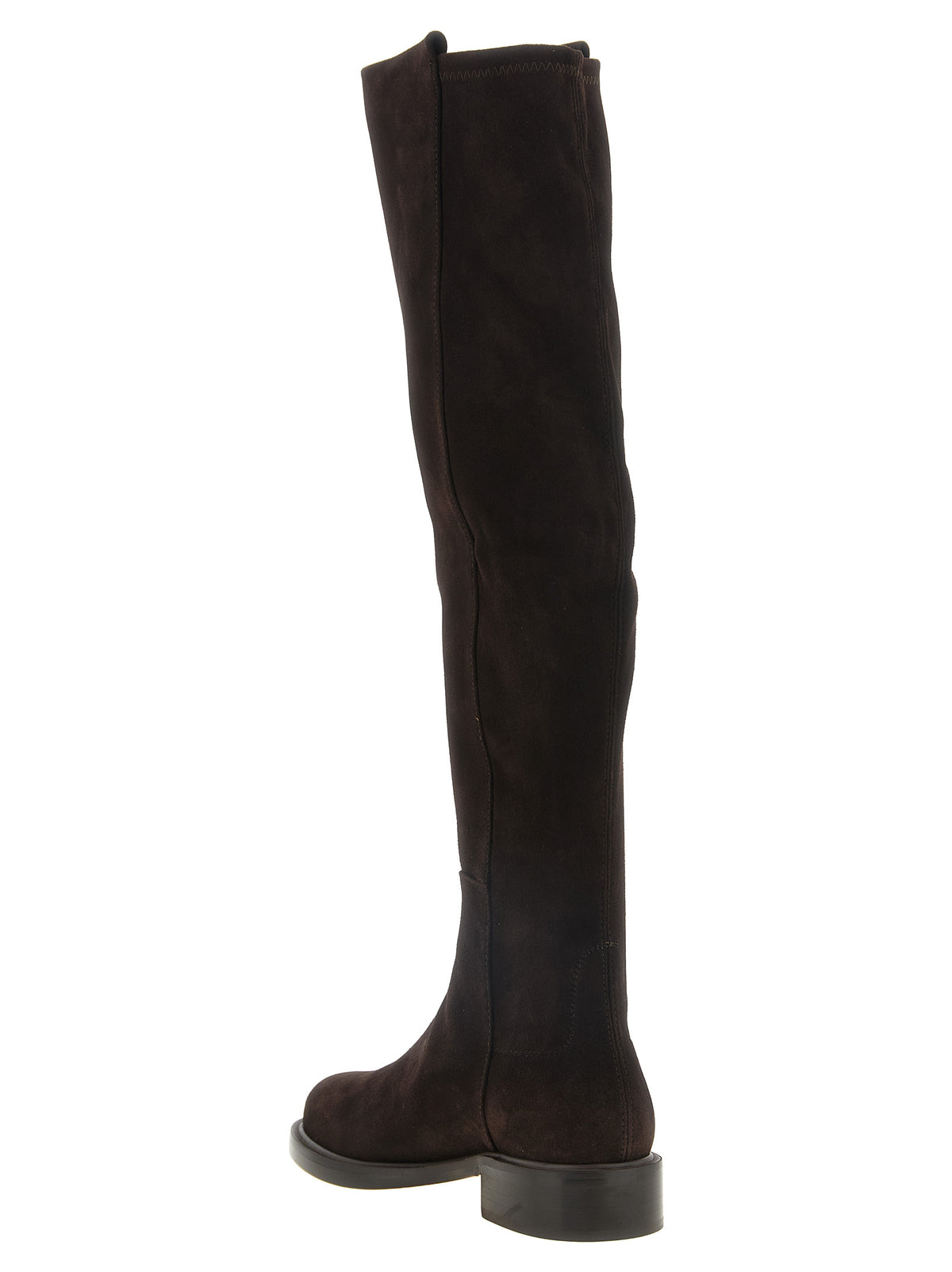 Stuart Weitzman Brown Lamb Leather Over The Knee