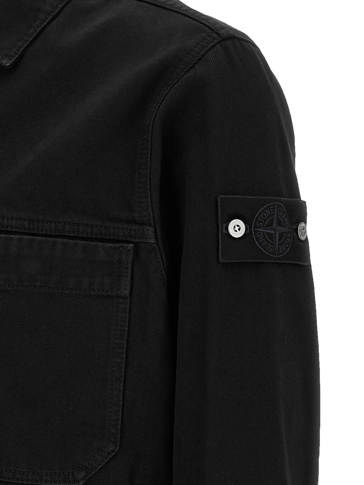 Stone Island Black Cotton Denim Jacket