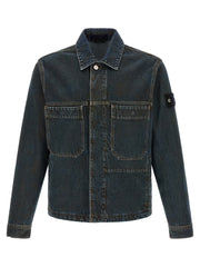 Stone Island Blue Cotton Denim Jacket