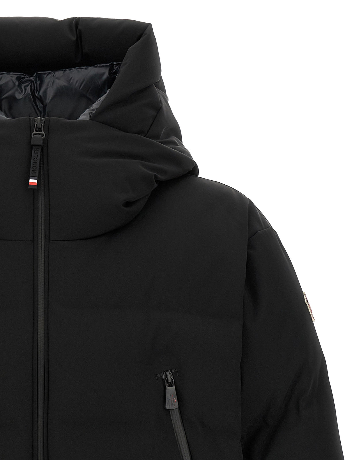 Moncler Grenoble Black Polyamide Full-Length Jacket for Men