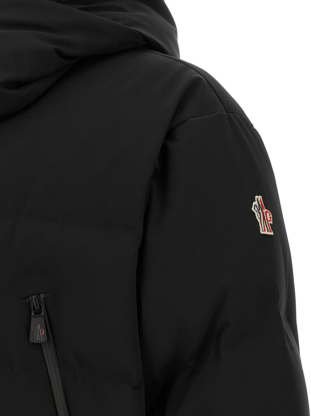 Moncler Grenoble Black Polyamide Full-Length Jacket for Men