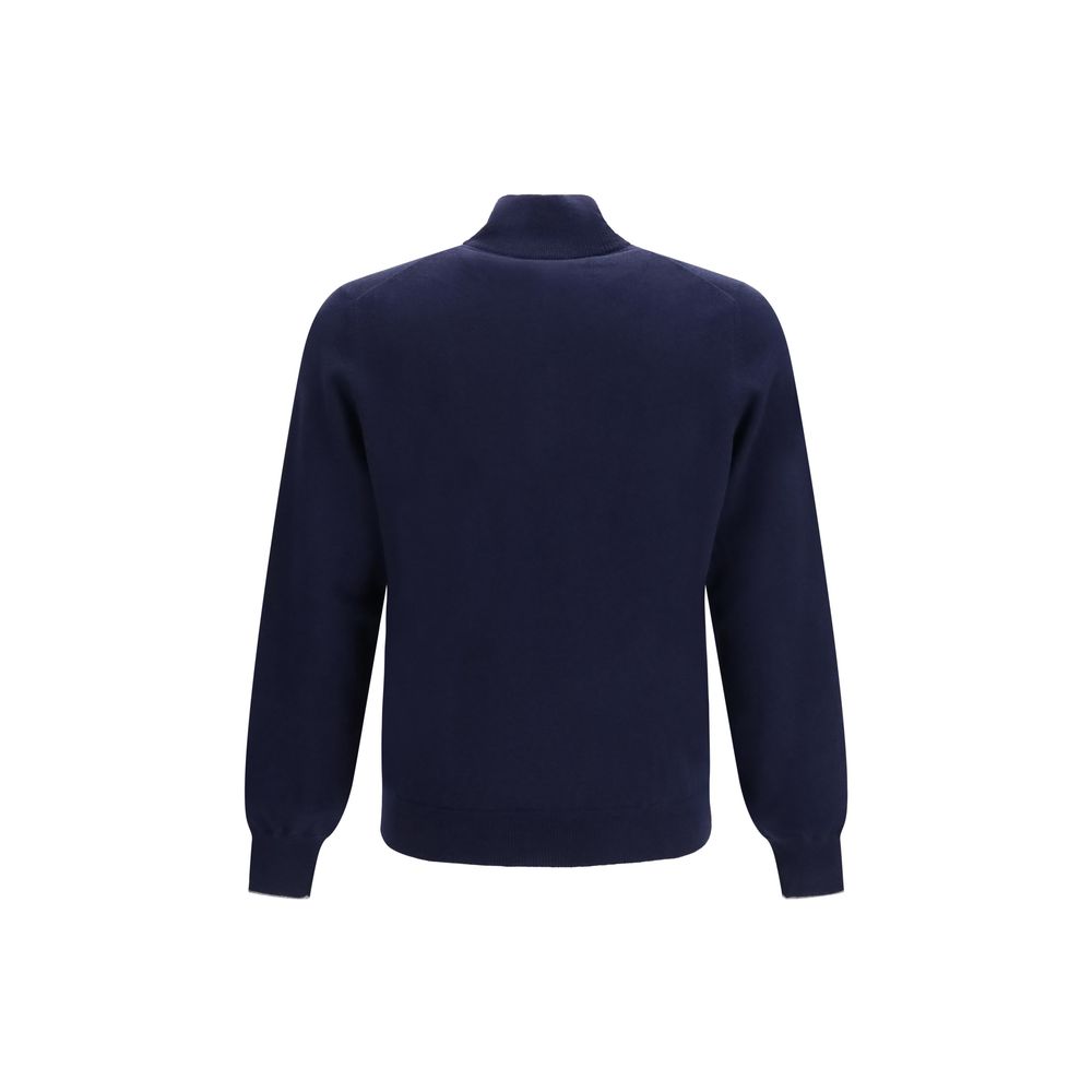 Brunello Cucinelli Blue Cashmere Sweater for Men