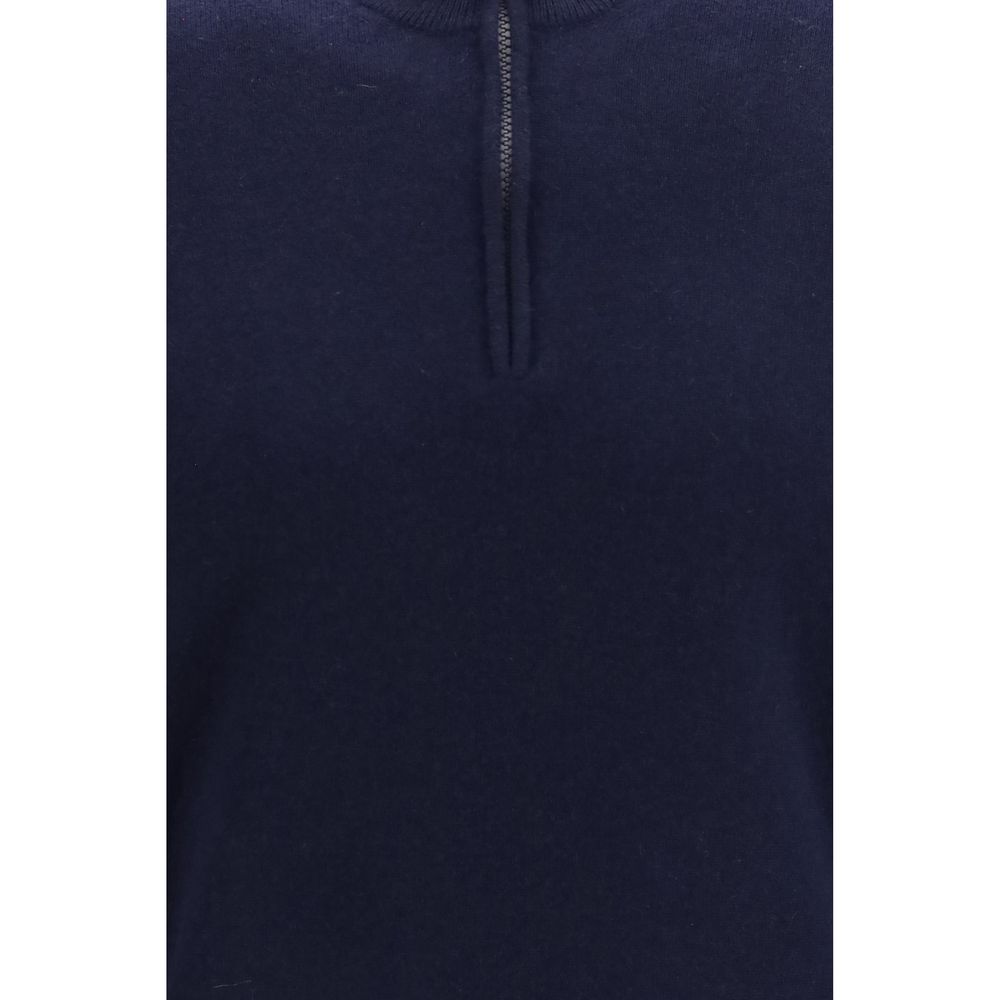 Brunello Cucinelli Blue Cashmere Sweater for Men