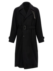 SSSTEIN Black Wool Coat